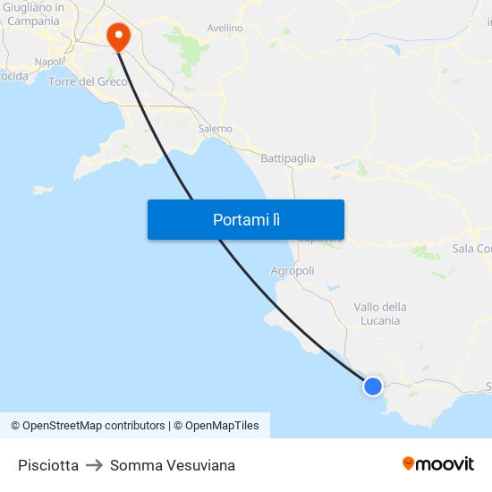 Pisciotta to Somma Vesuviana map