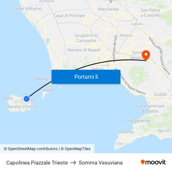 Capolinea Piazzale Trieste to Somma Vesuviana map