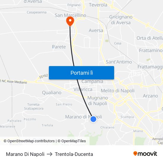 Marano Di Napoli to Trentola-Ducenta map