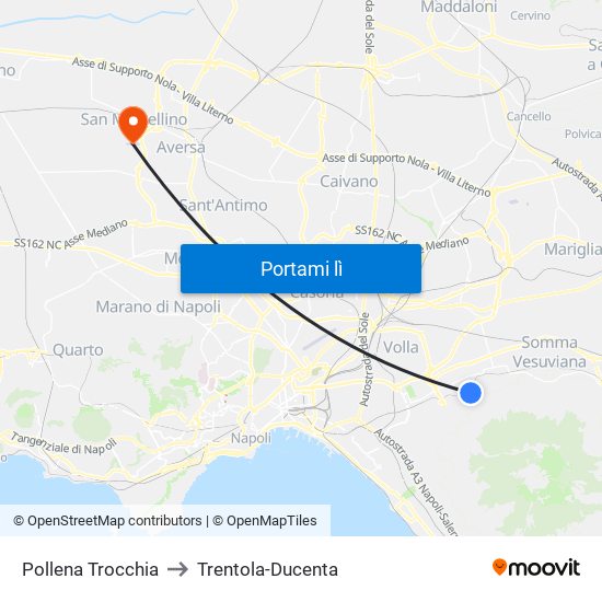 Pollena Trocchia to Trentola-Ducenta map