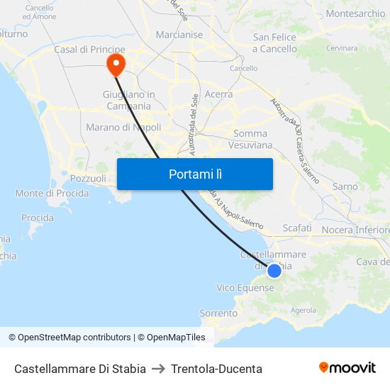 Castellammare Di Stabia to Trentola-Ducenta map