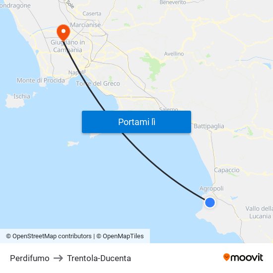 Perdifumo to Trentola-Ducenta map