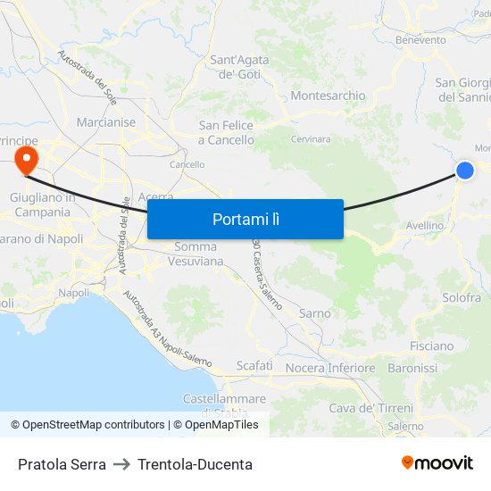 Pratola Serra to Trentola-Ducenta map