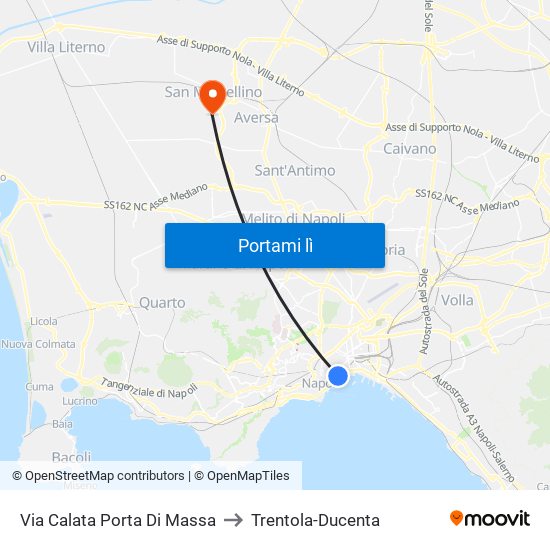 Via Calata Porta Di Massa to Trentola-Ducenta map