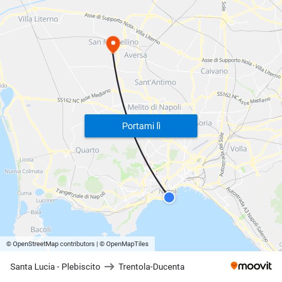 Santa Lucia - Plebiscito to Trentola-Ducenta map