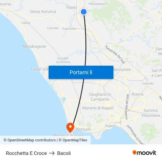 Rocchetta E Croce to Bacoli map