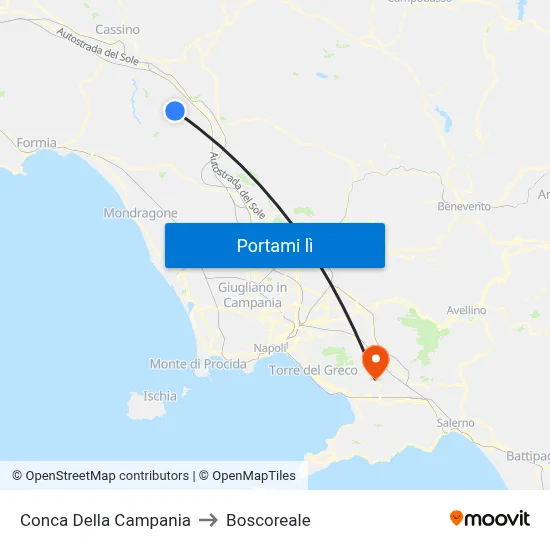 Conca Della Campania to Boscoreale map