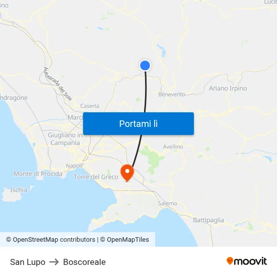 San Lupo to Boscoreale map