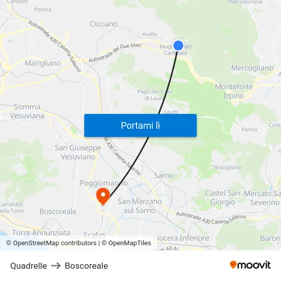 Quadrelle to Boscoreale map