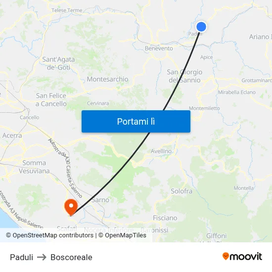 Paduli to Boscoreale map