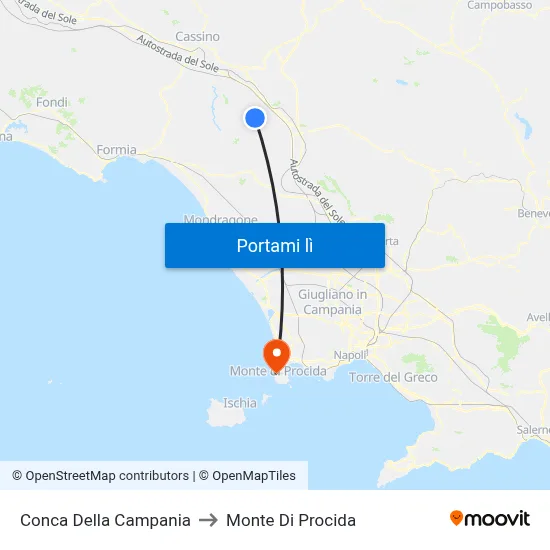 Conca Della Campania to Monte Di Procida map