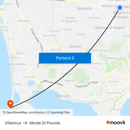 Villaricca to Monte Di Procida map