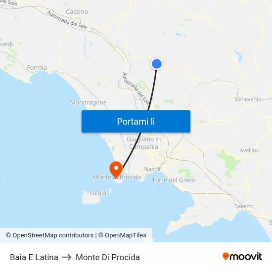 Baia E Latina to Monte Di Procida map