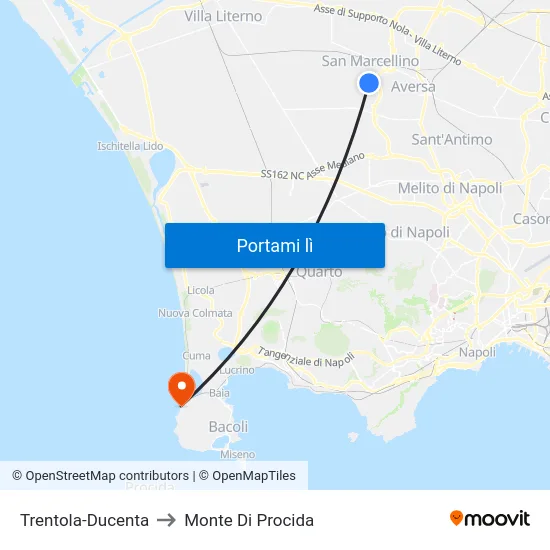 Trentola-Ducenta to Monte Di Procida map