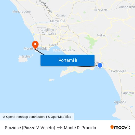 Stazione (Piazza V. Veneto) to Monte Di Procida map