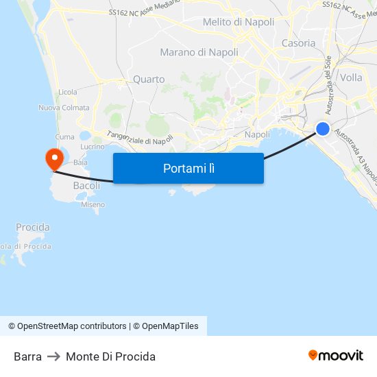 Barra to Monte Di Procida map