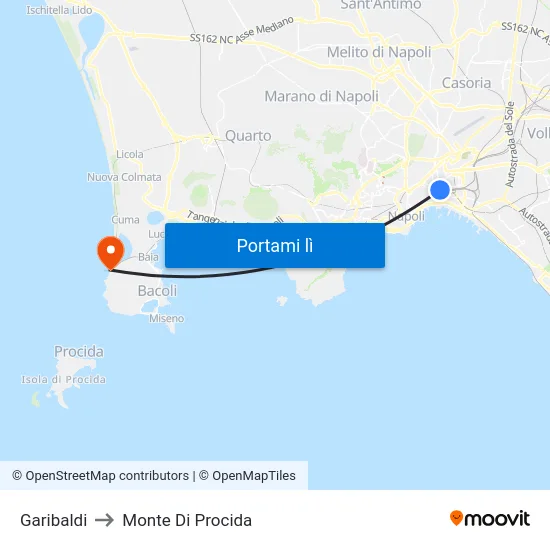 Garibaldi to Monte Di Procida map