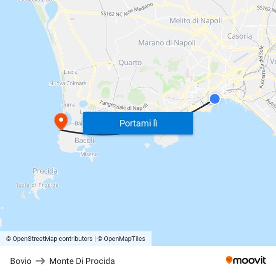 Bovio to Monte Di Procida map