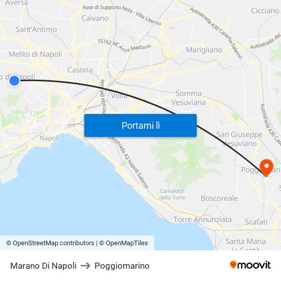 Marano Di Napoli to Poggiomarino map