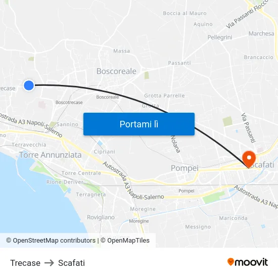 Trecase to Scafati map