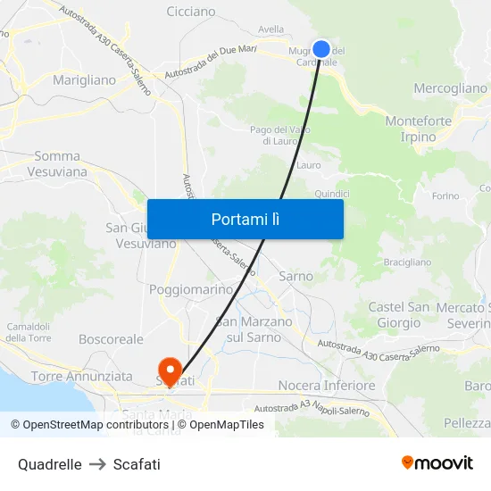 Quadrelle to Scafati map