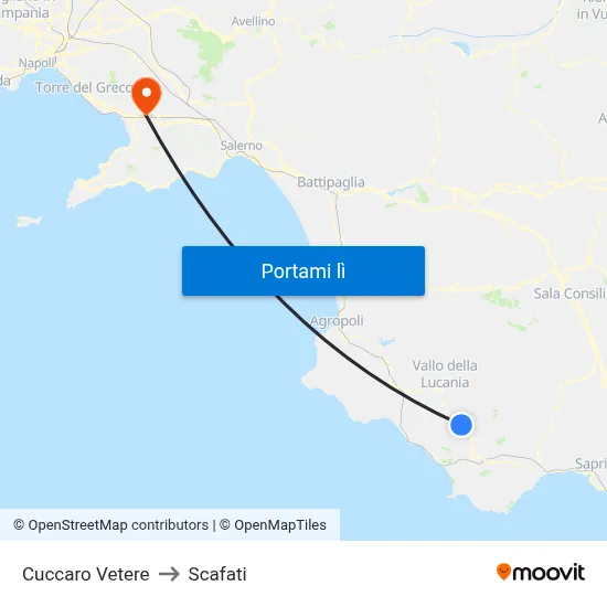 Cuccaro Vetere to Scafati map