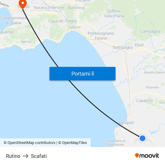 Rutino to Scafati map