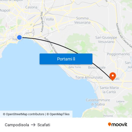 Campodisola to Scafati map