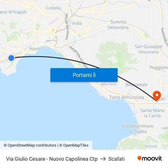 Via Giulio Cesare - Nuovo Capolinea Ctp to Scafati map