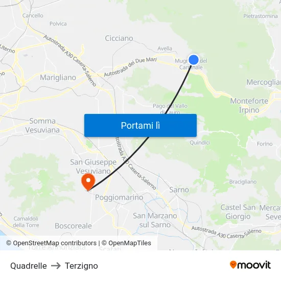 Quadrelle to Terzigno map