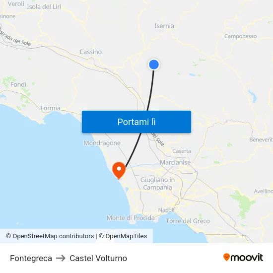 Fontegreca to Castel Volturno map