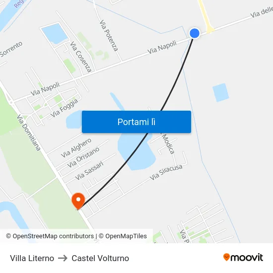 Villa Literno to Castel Volturno map