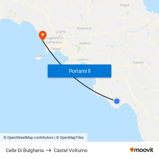 Celle Di Bulgheria to Castel Volturno map