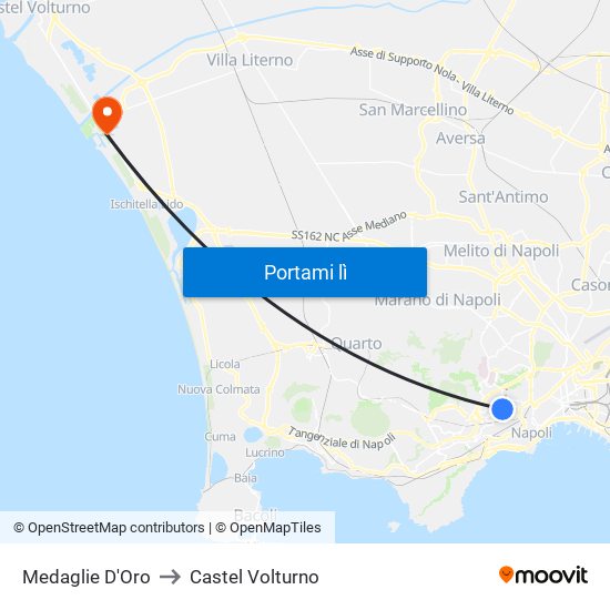 Medaglie D'Oro to Castel Volturno map