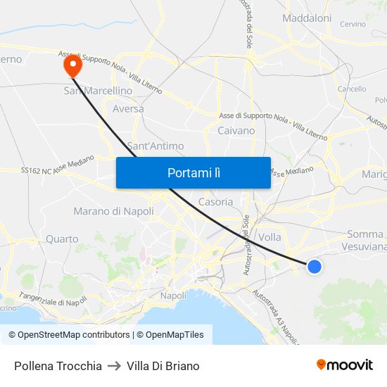 Pollena Trocchia to Villa Di Briano map