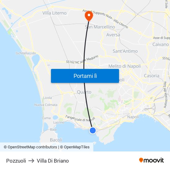 Pozzuoli to Villa Di Briano map
