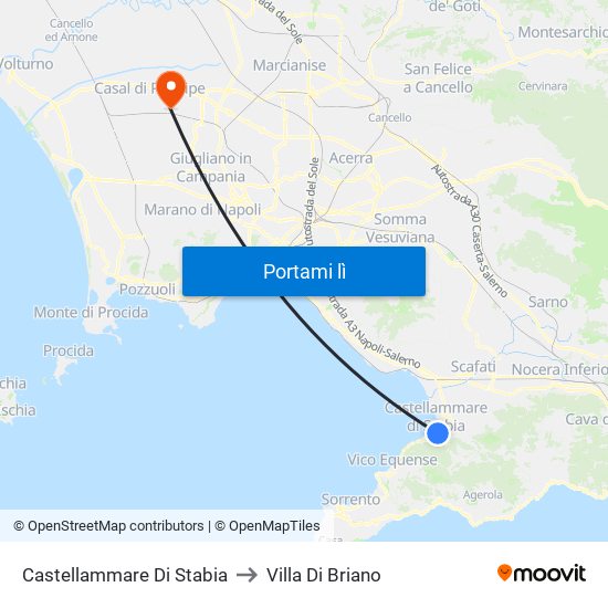 Castellammare Di Stabia to Villa Di Briano map