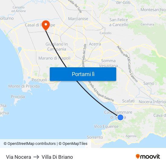 Via Nocera to Villa Di Briano map