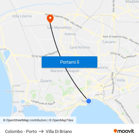 Colombo - Porto to Villa Di Briano map