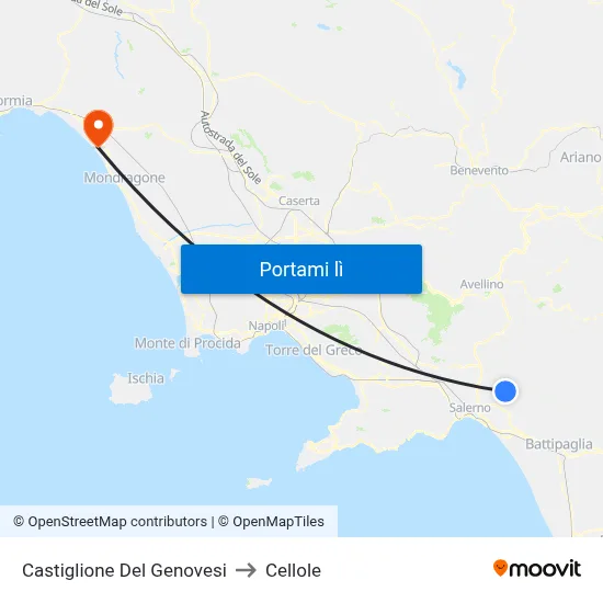Castiglione Del Genovesi to Cellole map