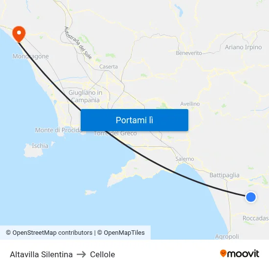 Altavilla Silentina to Cellole map