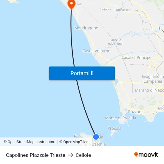 Capolinea Piazzale Trieste to Cellole map