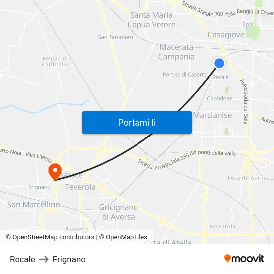 Recale to Frignano map
