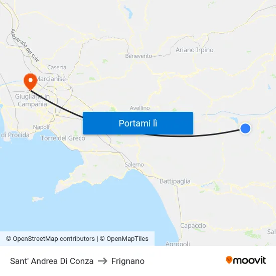 Sant' Andrea Di Conza to Frignano map