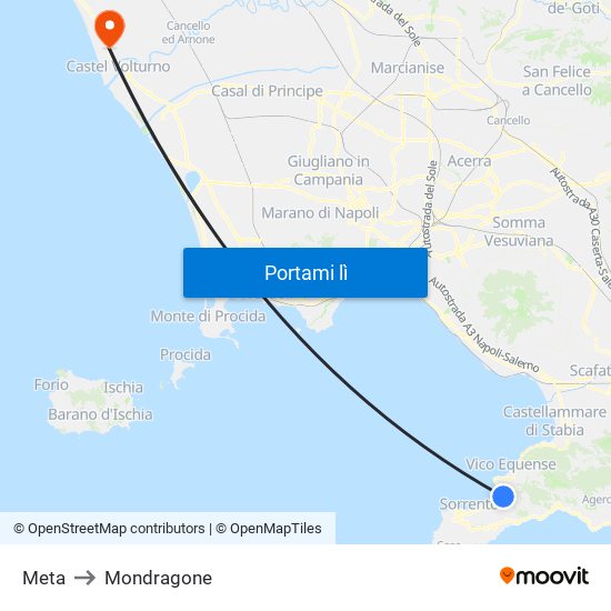 Meta to Mondragone map