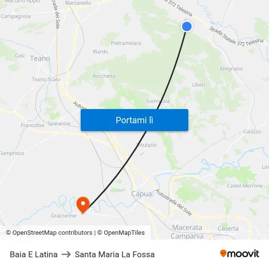 Baia E Latina to Santa Maria La Fossa map