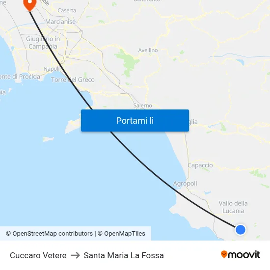 Cuccaro Vetere to Santa Maria La Fossa map