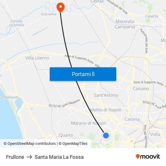 Frullone to Santa Maria La Fossa map