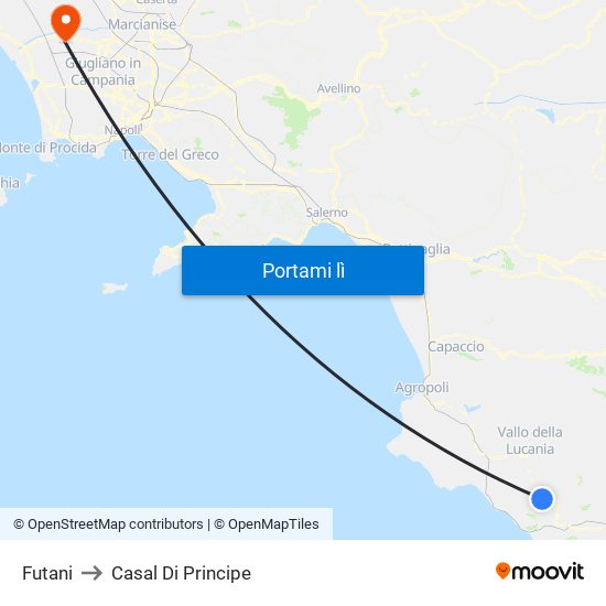 Futani to Casal Di Principe map
