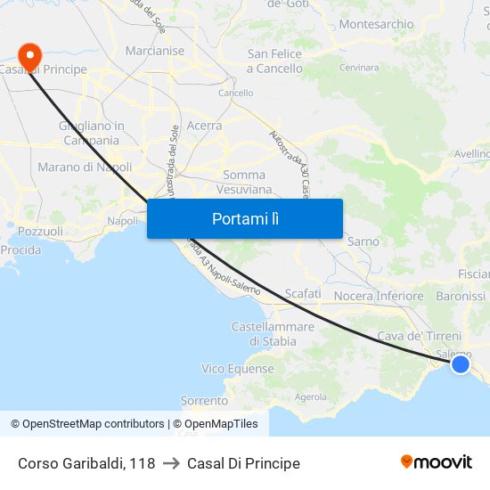 Corso Garibaldi, 118 to Casal Di Principe map